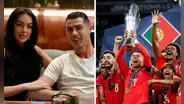 Emotiva celebración de Cristiano Ronaldo y Georgina tras ganar la UEFA Nations League