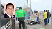 Policía en moto muere tras brutal choque con camión en la Panamericana Sur a la altura de Cañete