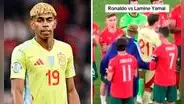 ¿Lamine Yamal le hizo un desplante Cristiano Ronaldo? Viralizan video del polémico saludo tras la final de la Nations League