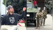 Hombre se enfrenta a la Guardia Nacional en protestas contra políticas migratorias en Los Ángeles: "¿Te sientes bien con esto?"