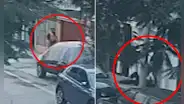 Mujer es asaltada y arrastrada por delincuente con chaleco naranja en calle de Bellavista