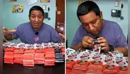 Peruano gastó casi S/1.000 en 101 barras de chocolate de HH y logra encontrar el ticket dorado: "Sí se pudo"