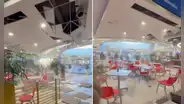 Parte del techo del patio de comida de Plaza Norte colapsa tras temblor de 6.1 grados que sacudió Lima y Callao