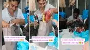 Le regala a su papá el juguete que quiso de niño y lo hace llorar de emoción: "Parece que empezó a llover"