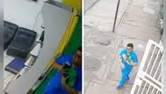 Veterinario en Comas sale corriendo de clínica tras sismo de 6,1 junto a gatito que estaba conectado a una botella de suero