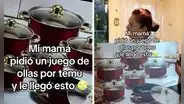 Mujer pidió un juego de ollas en Temu, pero lo que recibió desató un sinfín de risas: "Reír para no llorar"