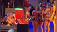 Briela Cirilo sufre caída en pleno concierto de Corazón Serrano y la retiran de la presentación: "Se quedó dormida"