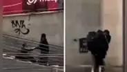 Joven peruana carga a su enamorado ebrio para no dejarlo solo en las calles de Huancayo y redes estallan: "A mí me dejan botado"