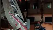 Antena de telefonía cae sobre habitación de vivienda y deja un herido en SJL: "Pensé que era un terremoto"
