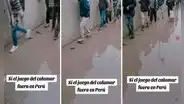 Lluvias inundan pistas y peatones tienen que caminar sobre ladrillos: "El juego del calamar versión Perú"