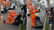 Trabajador de Chorrillos baila mientras recoge basura y se roba el show en corso: "Merece aumento"
