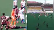 Partido de Universitario en la Liga 3 terminó en pelea: jugadores, cuerpo técnico e hinchas se enfrascaron en batalla campal