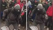 Motociclista peruano baila para cruzar vía bloqueada por mineros y se vuelve viral: “Todo sea por pasar”