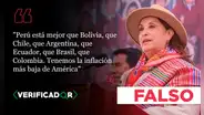 Es falso que el Perú tenga la inflación más baja de América a junio de 2025, como dijo Dina Boluarte