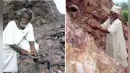 La increíble historia de Dashrath Manjhi, el hombre que partió una montaña de 90 metros por amor: usó solo un martillo y tardó 22 años