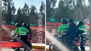 Policías en Huancayo ayudan a adulto mayor y lo trasladan en su moto hasta su casa ante bloqueo de carretera