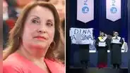 Egresado protesta contra Dina Boluarte con cartel en mano durante su graduación en la universidad