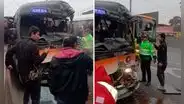 Aparatoso accidente entre cústers del Anconero y el Chino deja varios heridos en Puente Piedra