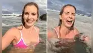 Influencer se baña sonriente en ‘espuma marina’ sin saber que eran aguas residuales: “Terrible error”