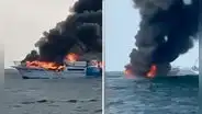Yate turístico se incendia en playa Los Órganos, Piura, cuando avistaban ballenas: "Tírate al agua, va a explotar"