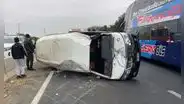 La Libertad: combi con escolares y padres se vuelca en la Panamericana Norte