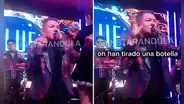Dilbert Aguilar explota tras recibir botellazo durante su show en discoteca: "¿Quién fue?"