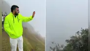 Turista colombiano se queda decepcionado por la neblina que no lo deja observar Machu Picchu: ''No veo nada''