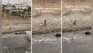 Hombre disfrazado de Spiderman es captado bailando en el río Rímac: "Fue a buscar a Aquaman"