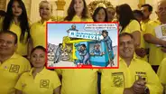 De amarillo a azul: Carlincatura retrata a partido que intenta negar su pasado mientras lo oculta con un nuevo nombre