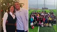 Mamá de Kylian Mbappé llegó a Ancón para ver los avances de la fundación de su hijo en Perú: también ayudó a una olla común
