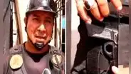Sereno en Maynas hace broma a reportero por uso de arma de fuego: “Tiene municiones naturales”