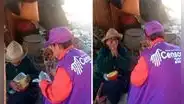 Censista encuentra a adulta mayor en situación vulnerable en Áncash y decide regalarle su almuerzo durante Censo 2025