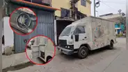 Presunto extorsionador intenta quemar vehículo de empresa de licores y desata fuga de gas en Villa El Salvador