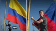 Daniel Quintero, precandidato presidencial, colocó la bandera de Colombia en Santa Rosa: "Es nuestro territorio"