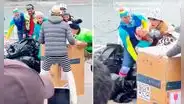Filtran escena de AFHS donde los Gonzáles rescatan lavadora en Ancón tras caída de contenedores al mar y usuarios reaccionan: ¡Oh, may!