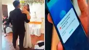 Alarma de Sismate comienza a sonar durante el primer vals de recién casados y en redes bromean: “Fue un baile con movimiento”