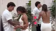 Hugo García tiene inesperada reacción al ser sorprendido bailando con Isabella Ladera tras la inauguración de su spa