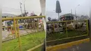San Juan de Lurigancho: choque entre Corredor Azul y bus deja heridos cerca de la estación Caja de Agua de la Línea 1