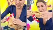 Gigi Mitre mezcla chicharrón con marraqueta y lanza indirecta a Ibai: “Para que no generes problemas”