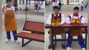 Escolares crean banca ‘dual’ que también funciona como mesa y sorprenden: "Confort y comodidad"