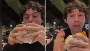 Joven chileno que vive en Lima prueba por primera vez pan con chicharrón y su reacción se hace viral: "Perú es clave"
