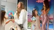 Melissa Paredes y su hija con 'Gato' Cuba brillaron en el avant premiere de 'La Casa de Muñecas de Gabby: La película'