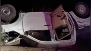 Puno: dos fallecidos y una mujer herida deja violento despiste y volcadura de camioneta