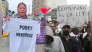 Decenas de comerciantes del mercado La Parada protestan contra López Aliaga en centro histórico por 'intento' de desalojo