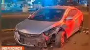 Auto quedó destrozado tras impactar contra rejas de estación del Metropolitano: chofer se habría quedado dormido