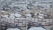 Colapsa techo de coliseo en Quiruvilca tras intensa granizada en La Libertad: registran el momento exacto