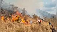 Dos incendios forestales de grandes proporciones siguen activos en Cusco