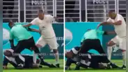 'Puma' Carranza y Waldir Sáenz protagonizaron tenso cruce en 'Clásico de Leyendas': árbitro tuvo que separar a los exjugadores
