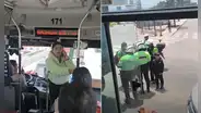 Policía se negó a pagar pasaje y llamó a colegas para detener al chofer frente a todos los pasajeros: testigos grabaron la escena
