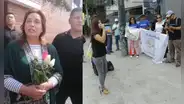 Dina Boluarte es respaldada por grupo violentista 'La Resistencia': los recibió en los exteriores de su casa